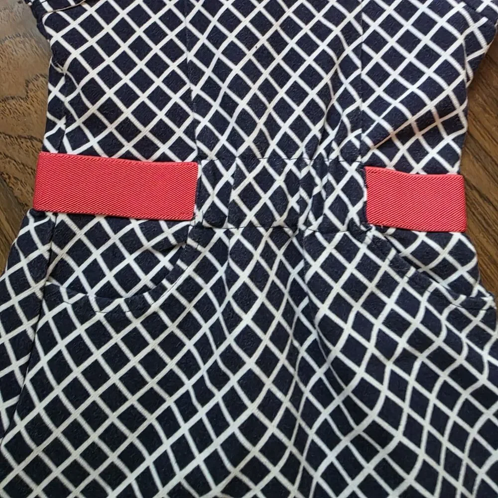 Gymboree 2016 Best in Show Diamond Print Dress Size 4 Girls Modest School